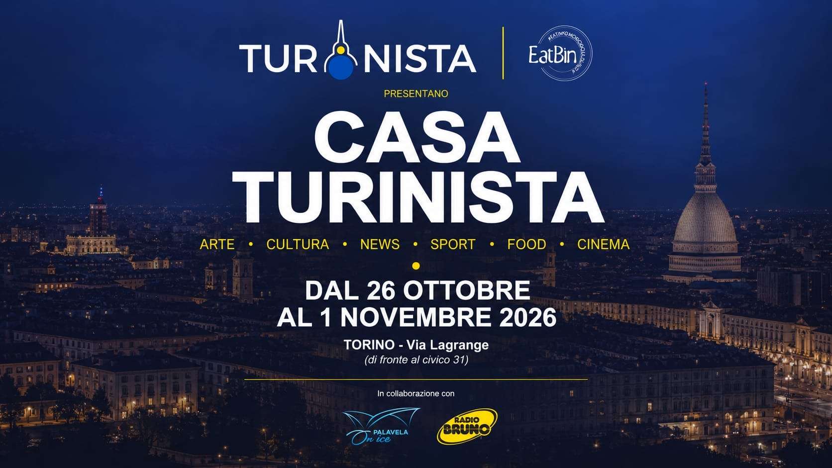Casa Turinista: dal 26 ottobre al 1 novembre una settimana al massimo nel cuore di Torino in via Lagrange