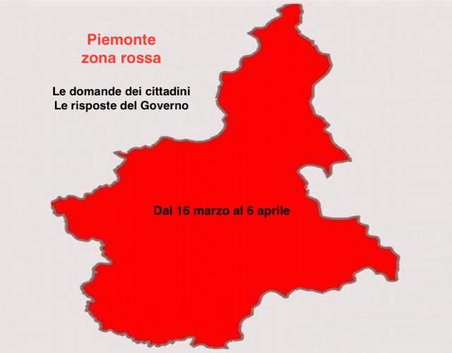 Piemonte zona rossa: le domande frequenti dei cittadini e le risposte del Governo