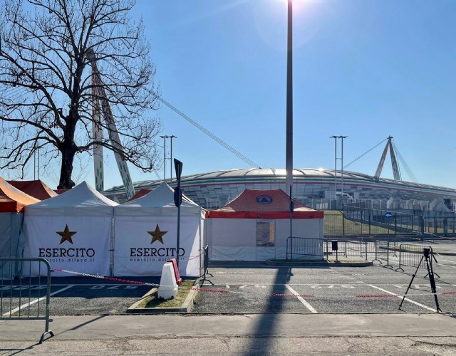 Inaugurato il centro vaccinale all’hotspot dell’Allianz Stadium di Torino
