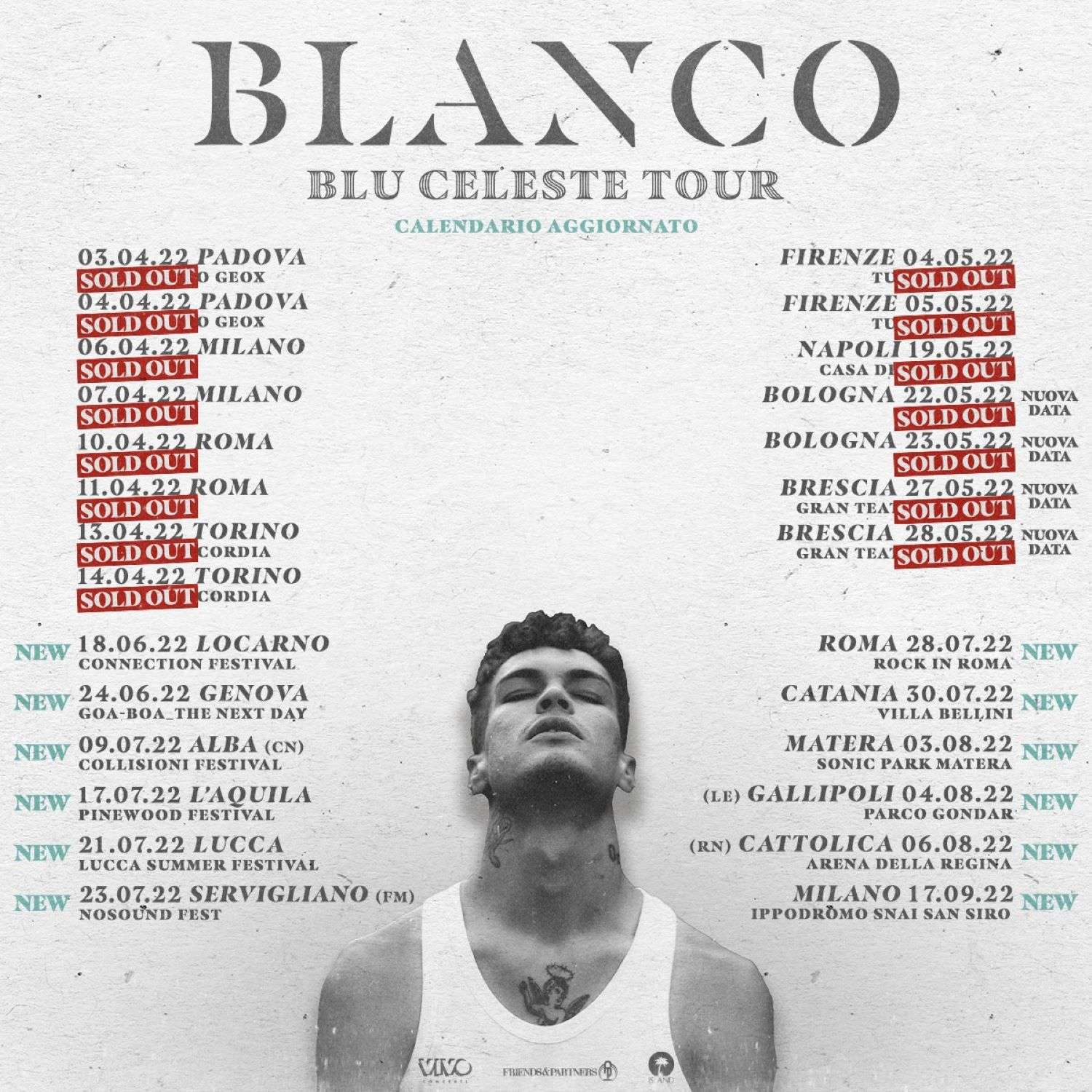 Blanco due giorni a Torino a un mese dall'Eurovision Song Contest