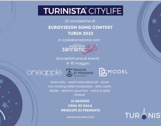 Turinista City Life e SanremoSol dall’8 al 15 maggio per Eurovision 2022