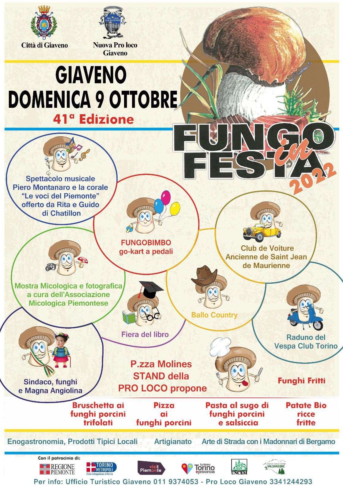A Giaveno c’è Fungo in Festa, la più importante sagra regionale dedicata ai miceti