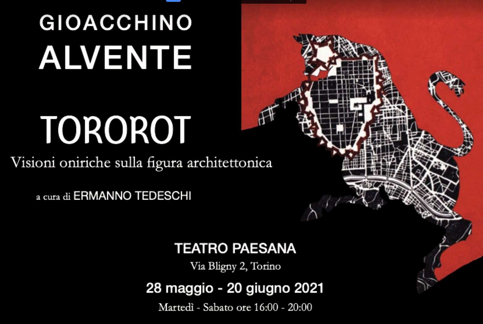Ermanno Tedeschi presenterà “TOROROT. Visioni oniriche sulla figura architettonica”