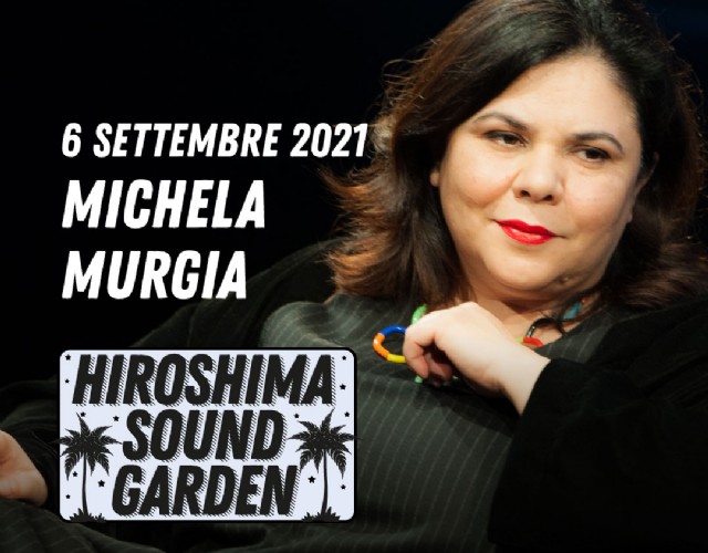 Michela Murgia sul palco dell'Hiroshima Sound Garden il 6 settembre