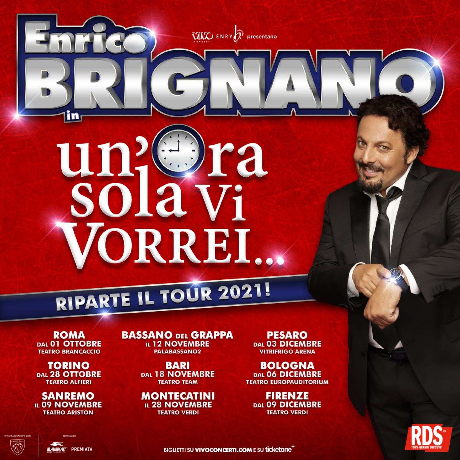Enrico Brignano riapre il Teatro Alfieri con “Un’ora sola vi vorrei”