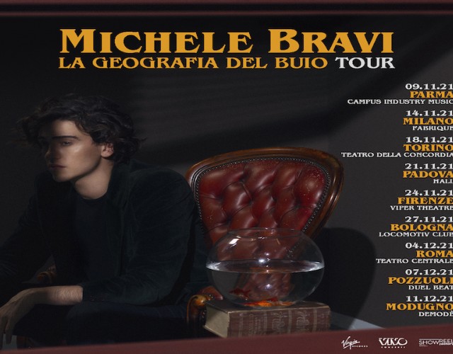 Michele Bravi torna dal vivo, il Concordia lo aspetta il 18 novembre