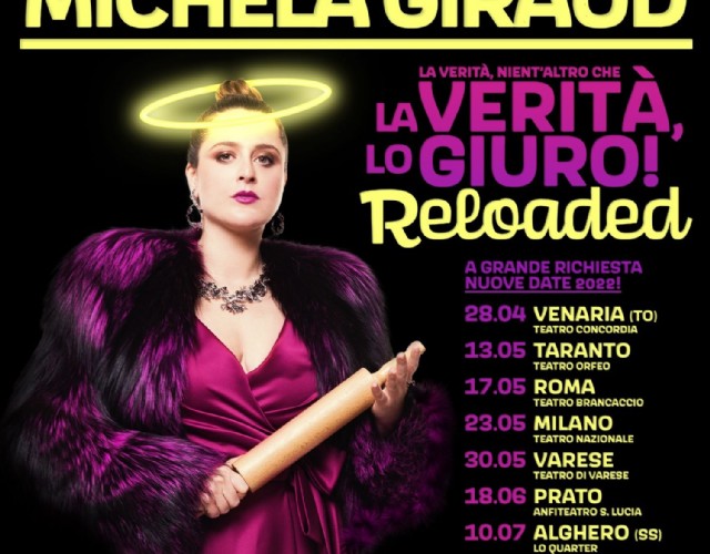 Michela Giraud torna dal vivo e riparte dal Concordia di Venaria