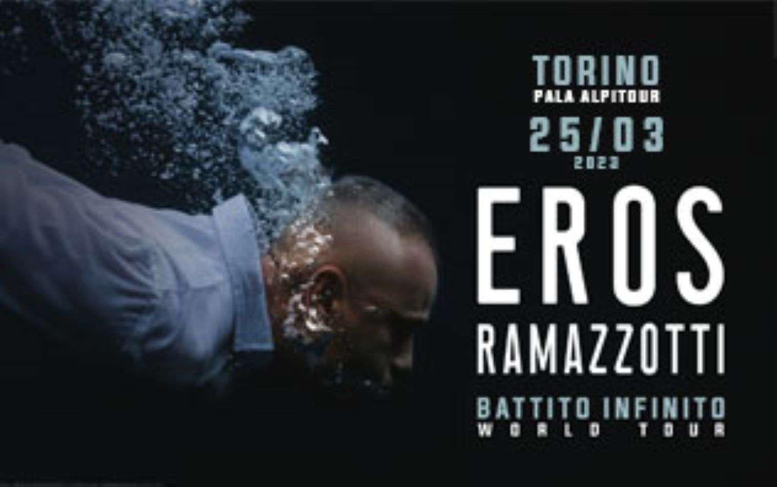 Eros Ramazzotti in un tour mondiale che toccherà Torino il 25 marzo 2023