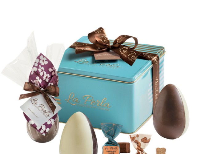 La Perla di Torino propone le nuove uova di cioccolato decorate e ripiene
