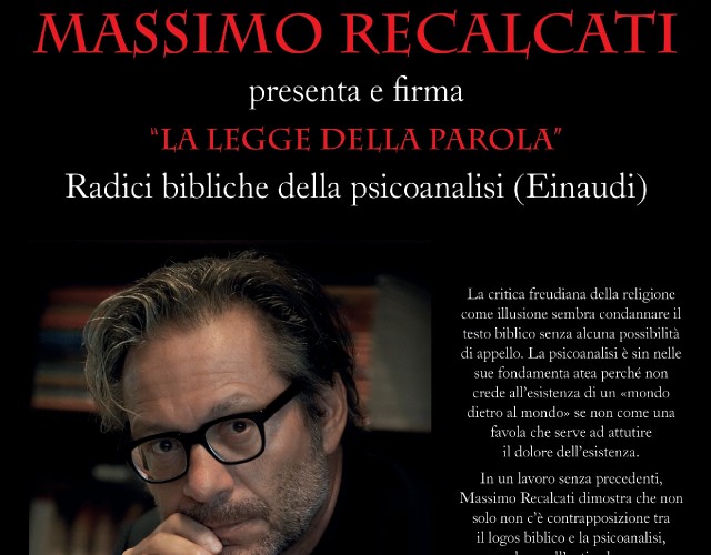 Un venerdì a tu per tu con Massimo Recalcati in occasione di Ivrea Capitale del Libro