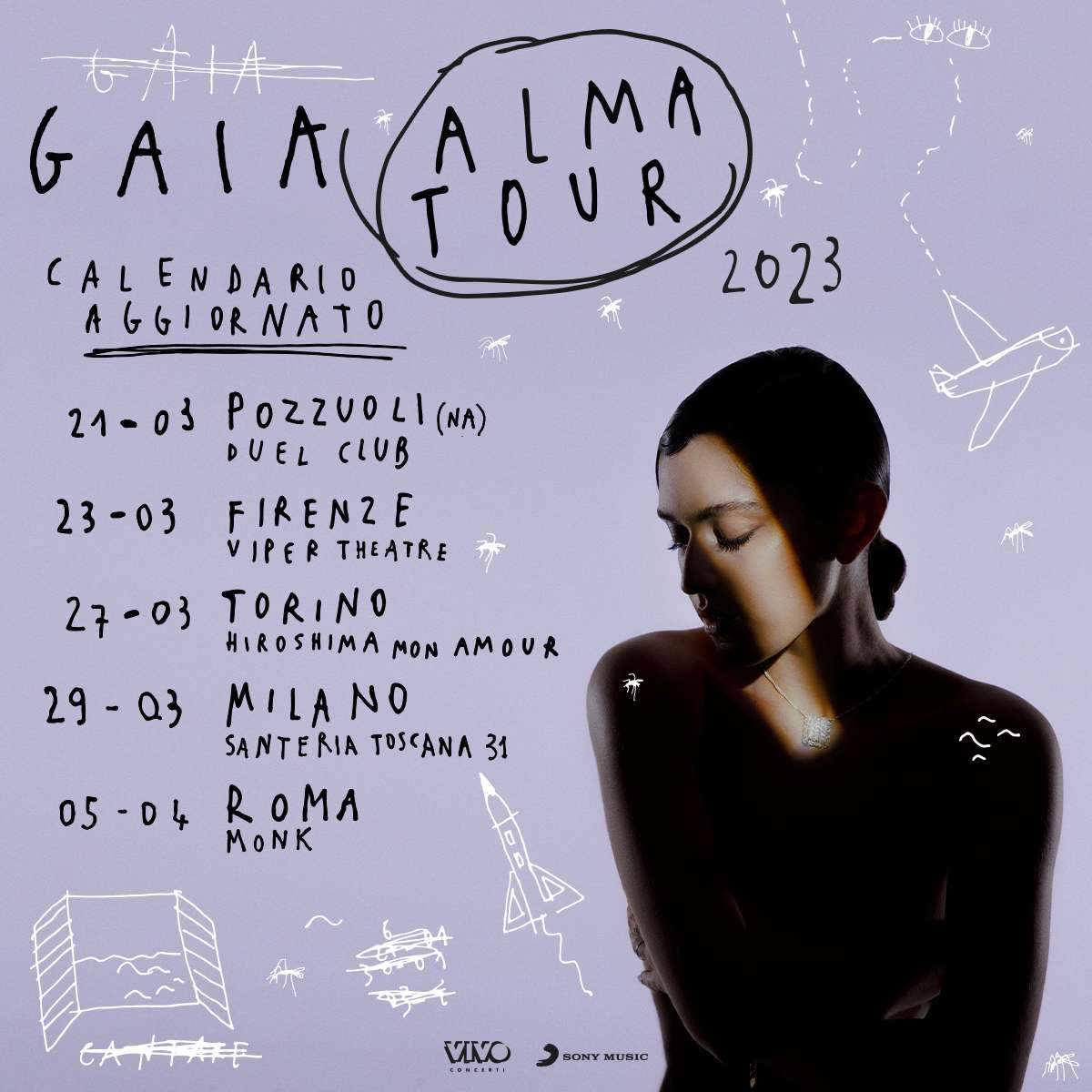 Il tour Alma Tour di Gaia è rinviato, per vederla a Torino bisogna aspettare il 2023